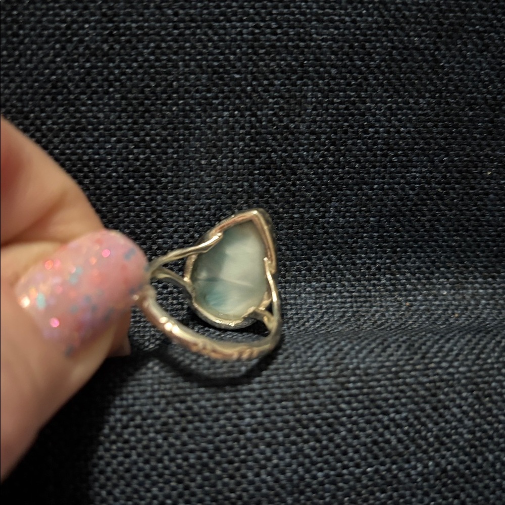 STERLING SILVER. Larimar Ring. Size9 NEW - Picture 4 of 7